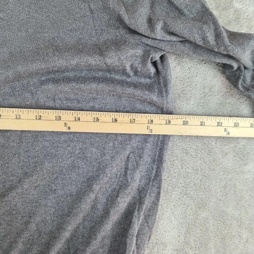 Banana Republic Mens Gray Silk Cashmere Cotton V Neck Luxury Blend Sweater M